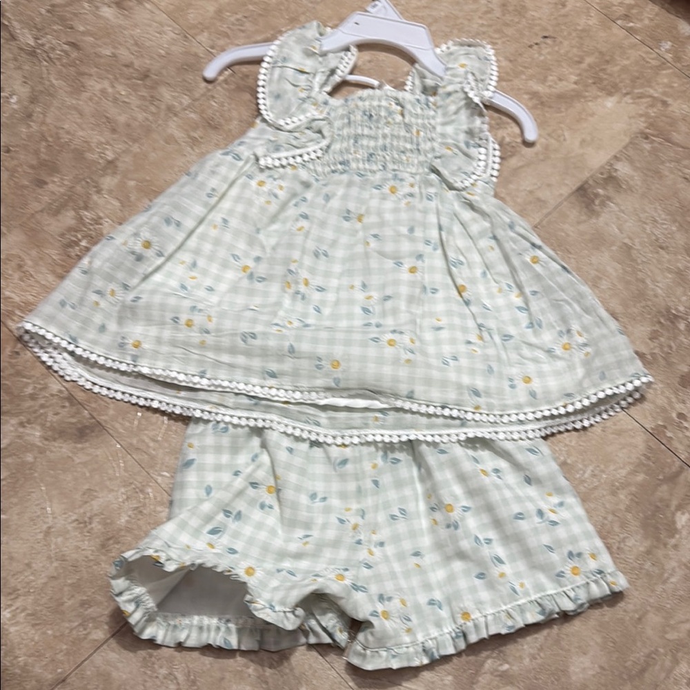 Max Studio Kids Matching Set in Light Blue and White